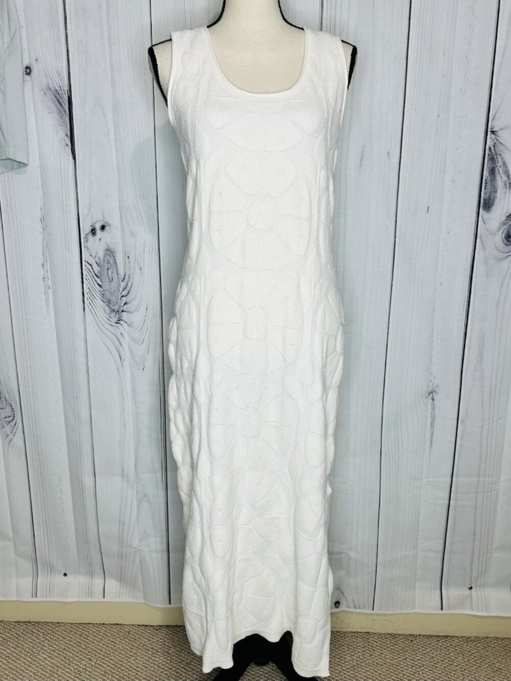 Roller Rabbit Daisy Floral Terry Ankle Dress Women's Sz M Cream Beach Sleeveless